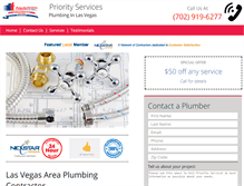 Tablet Screenshot of plumbinginlasvegas.com